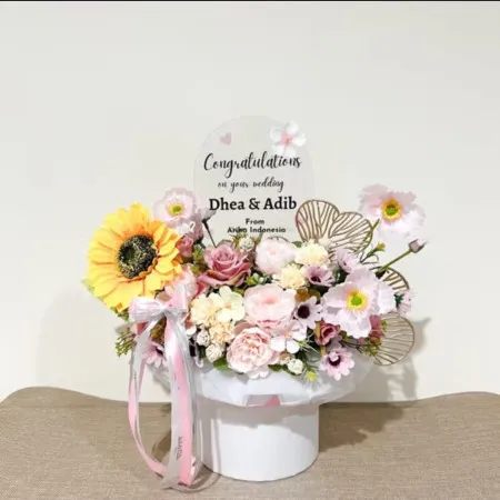 Bloom Box Akrilik Ucapan Wedding Bima