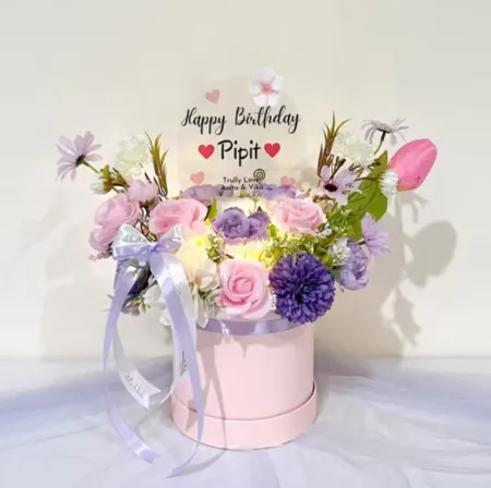 Bloom Box Akrilik Ucapan Ulang Tahun Bima